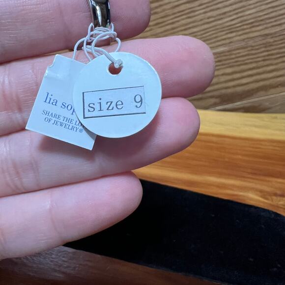 Lia Sophia Green Abalone Ring Silver Tone Chunky NEW NWT Beautiful Signed Size 9 - Picture 4 of 7